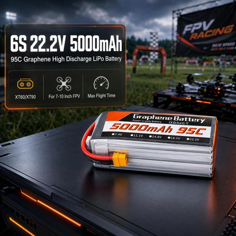 6S Lipo Battery 22.2V 5000Mah - Baterai LiPo Graphene 6S 22,2V 5000mAh