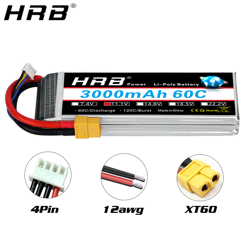 4S Lipo Battery 14.8V 6000Mah - Baterai Lipo HRB 2S 3S 4S