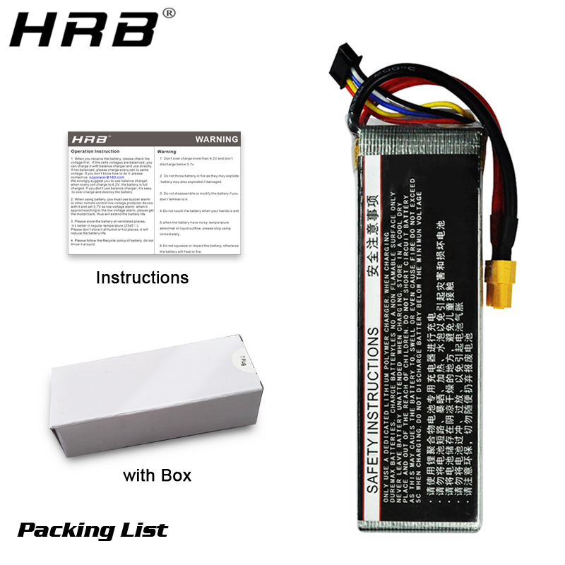 Baterai Lithium HRB 4S 14.8V 5 - 4S Lipo Battery 14.8V 6000Mah ulasan dan harga
