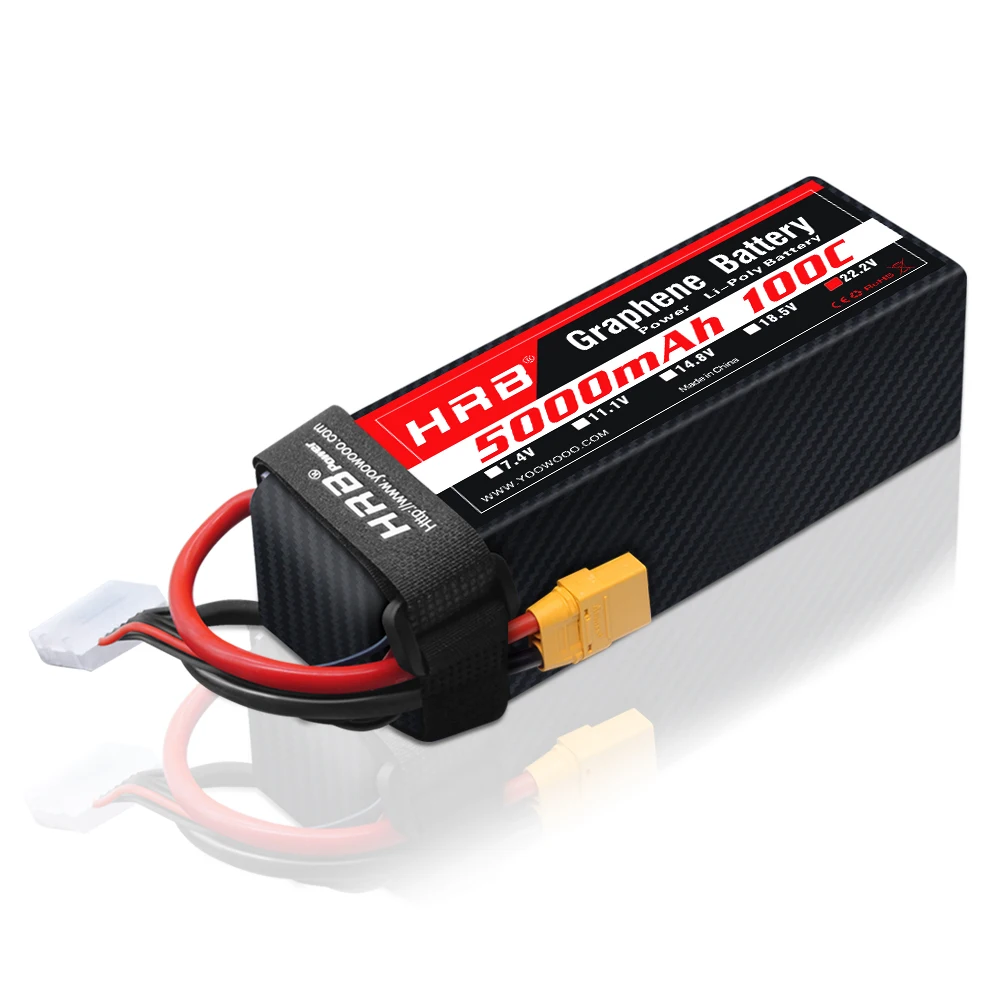 1PC Baterai Graphene HRB 22.2V - 6S Lipo Battery 22.2V 5000Mah ulasan dan harga